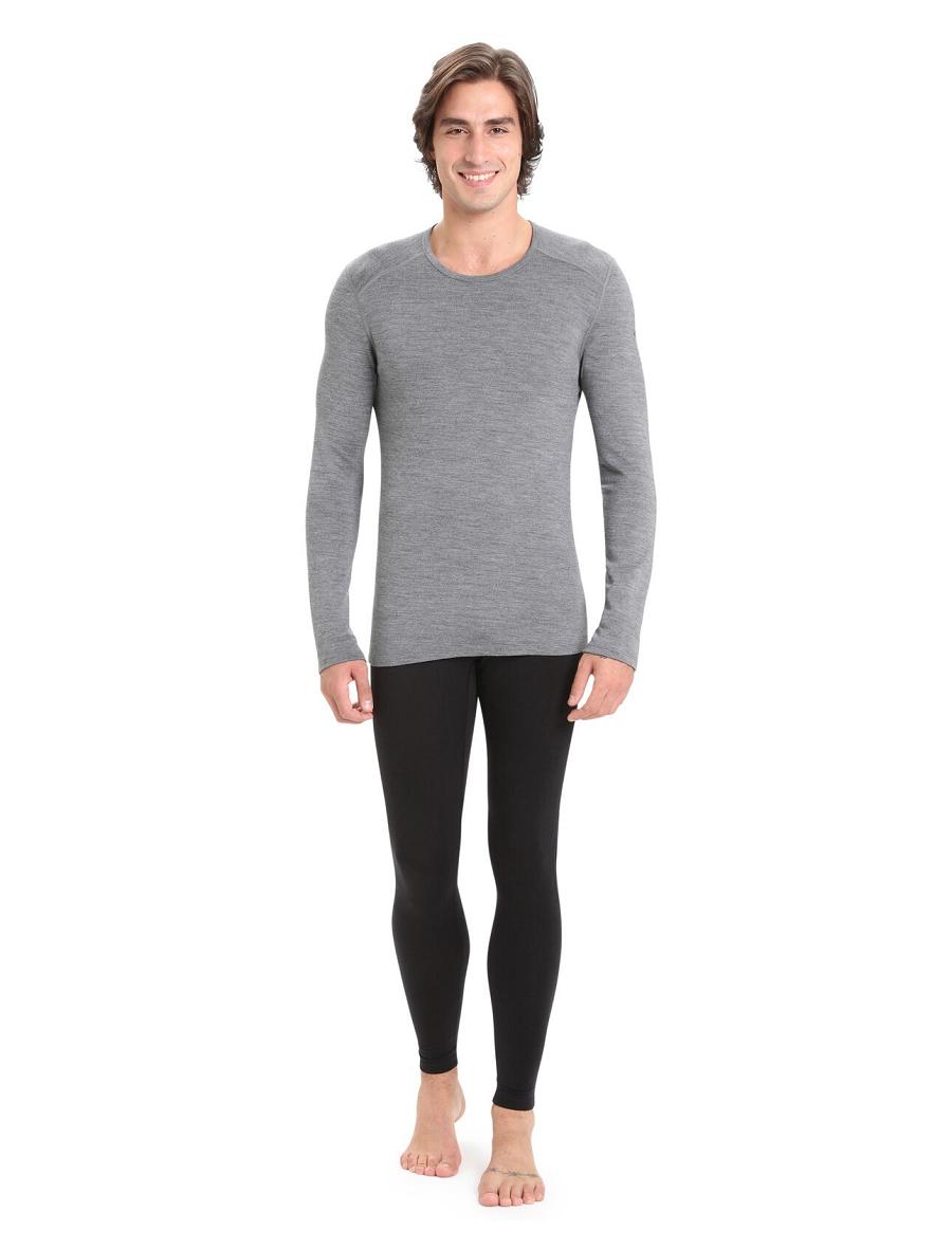 Icebreaker Merino 260 Tech Long Sleeve Crewe Thermal Top Miesten Base Layers Harmaat | FI 1396BEXC